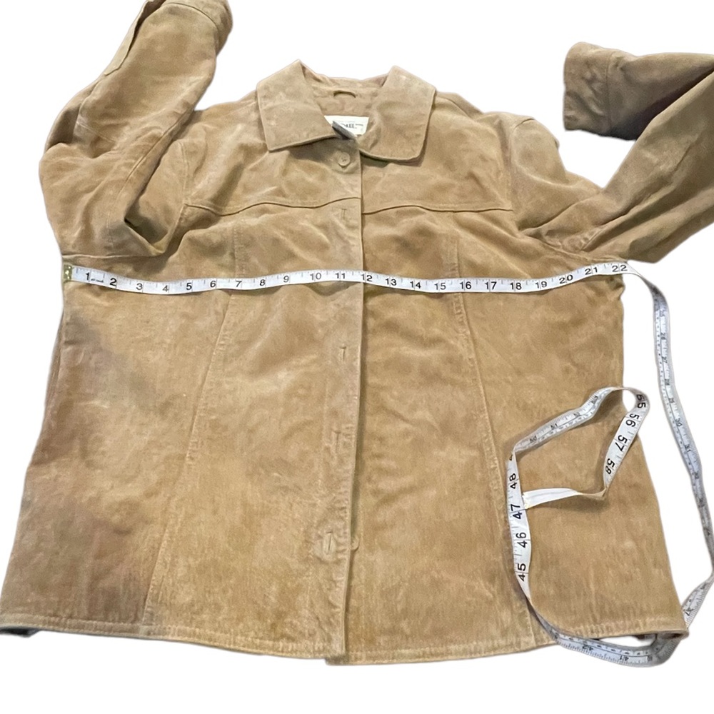 Vintage Cherokee Genuine‎ Leather Suede Coat XL Tan - Picture 10 of 16